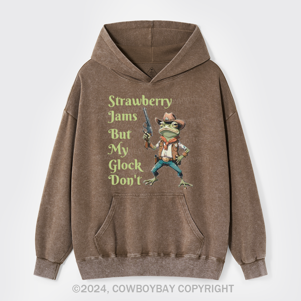 Strawberry Jams But My Glock Don't Garment-Dye Hoodies