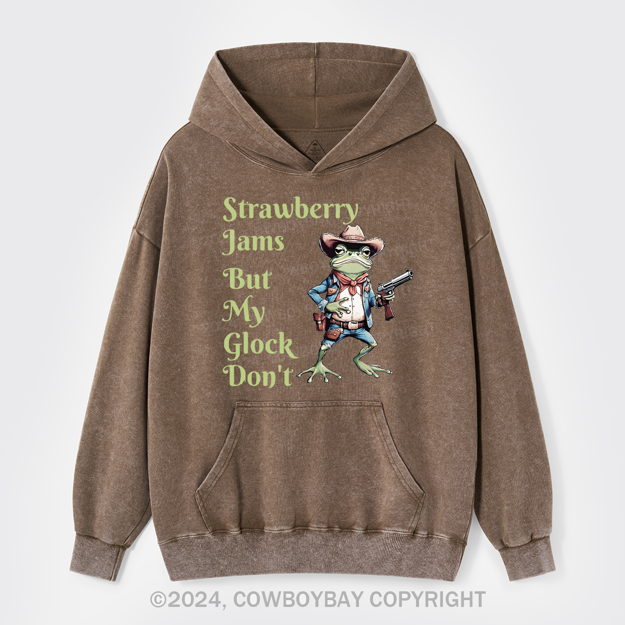 Strawberry Jams But My Glock Don't Garment-Dye Hoodies