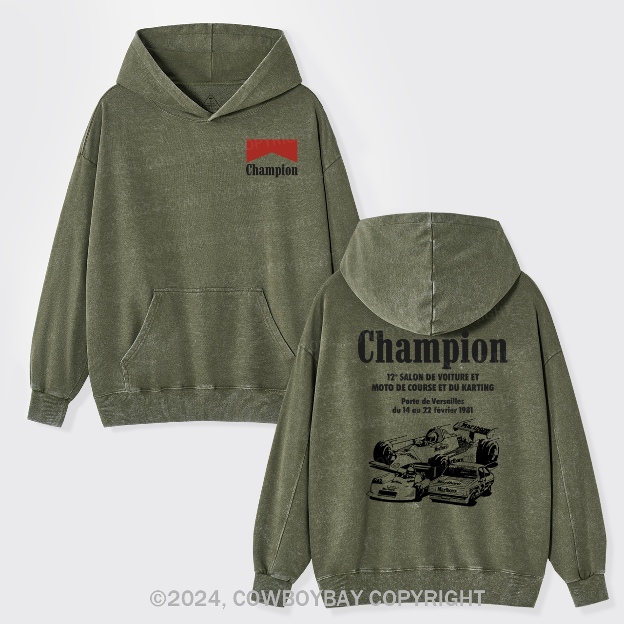 Paris Passion Racing Garment-Dye Hoodies
