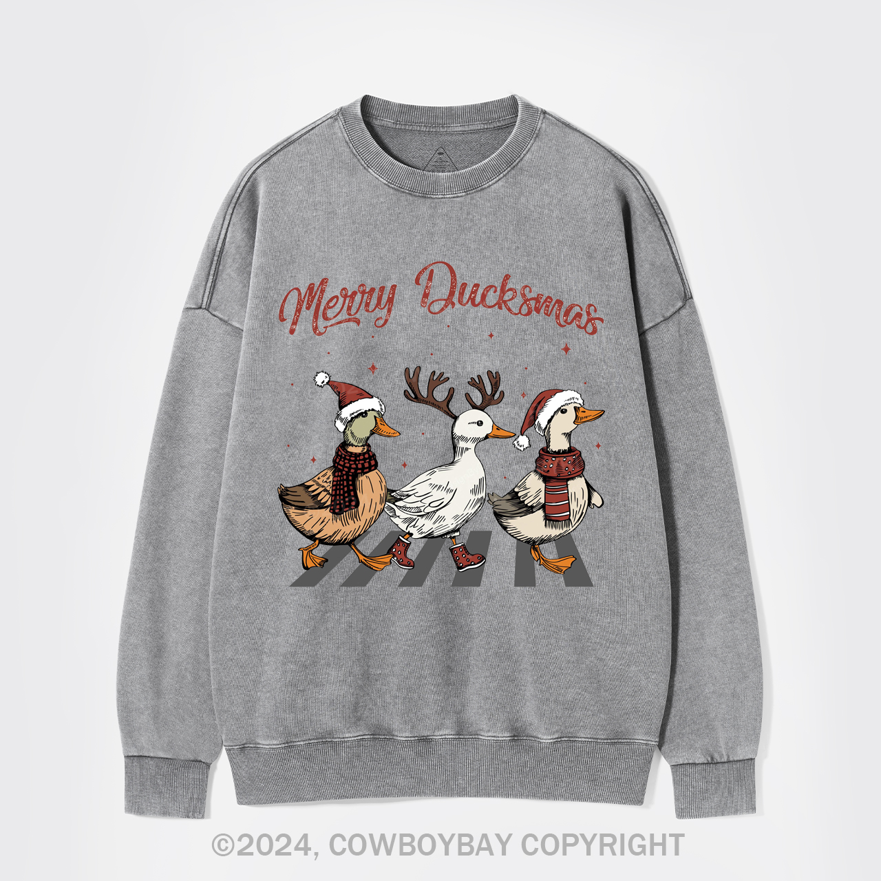 Merry Ducksmas Washed Sweatshirts