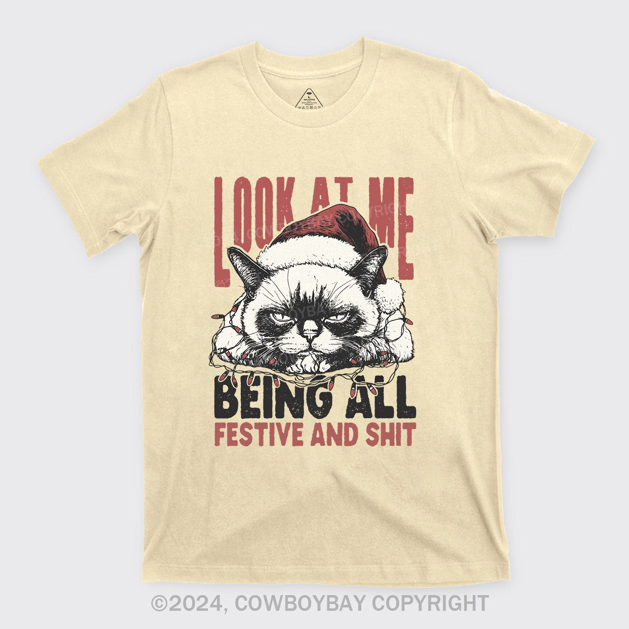 Funny Christmas Cat T-Shirts
