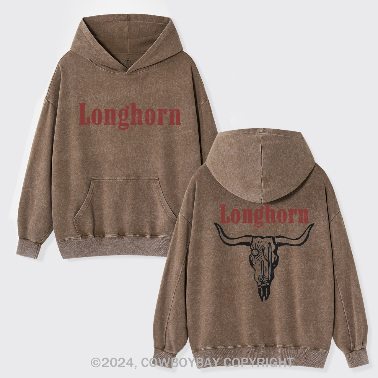 Longhorns And Cowboy Killers Garment-Dye Hoodies