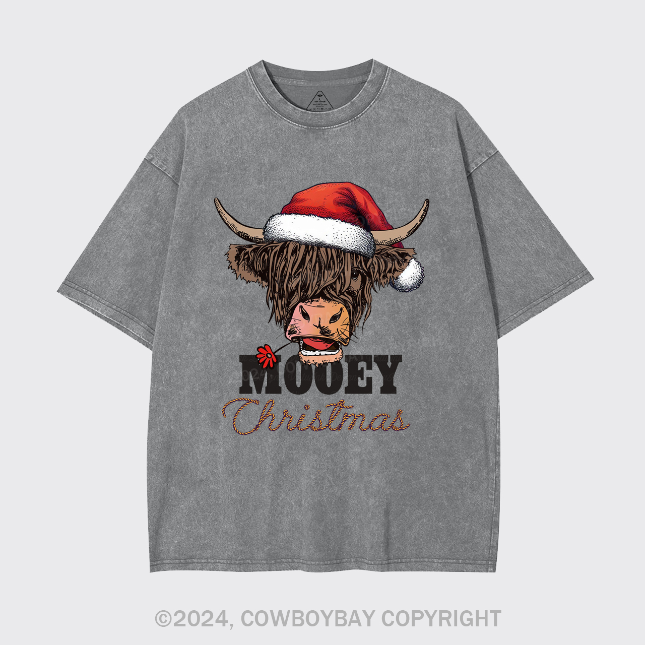 Cow Christmas Garment-dye Tees