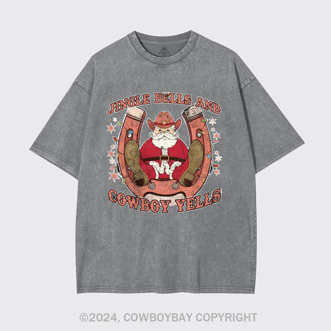 Jingle Bells And Cowboy Yells Garment-dye Tees