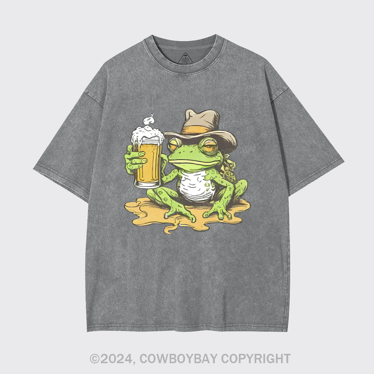 Frog And Beer Garment-dye Tees