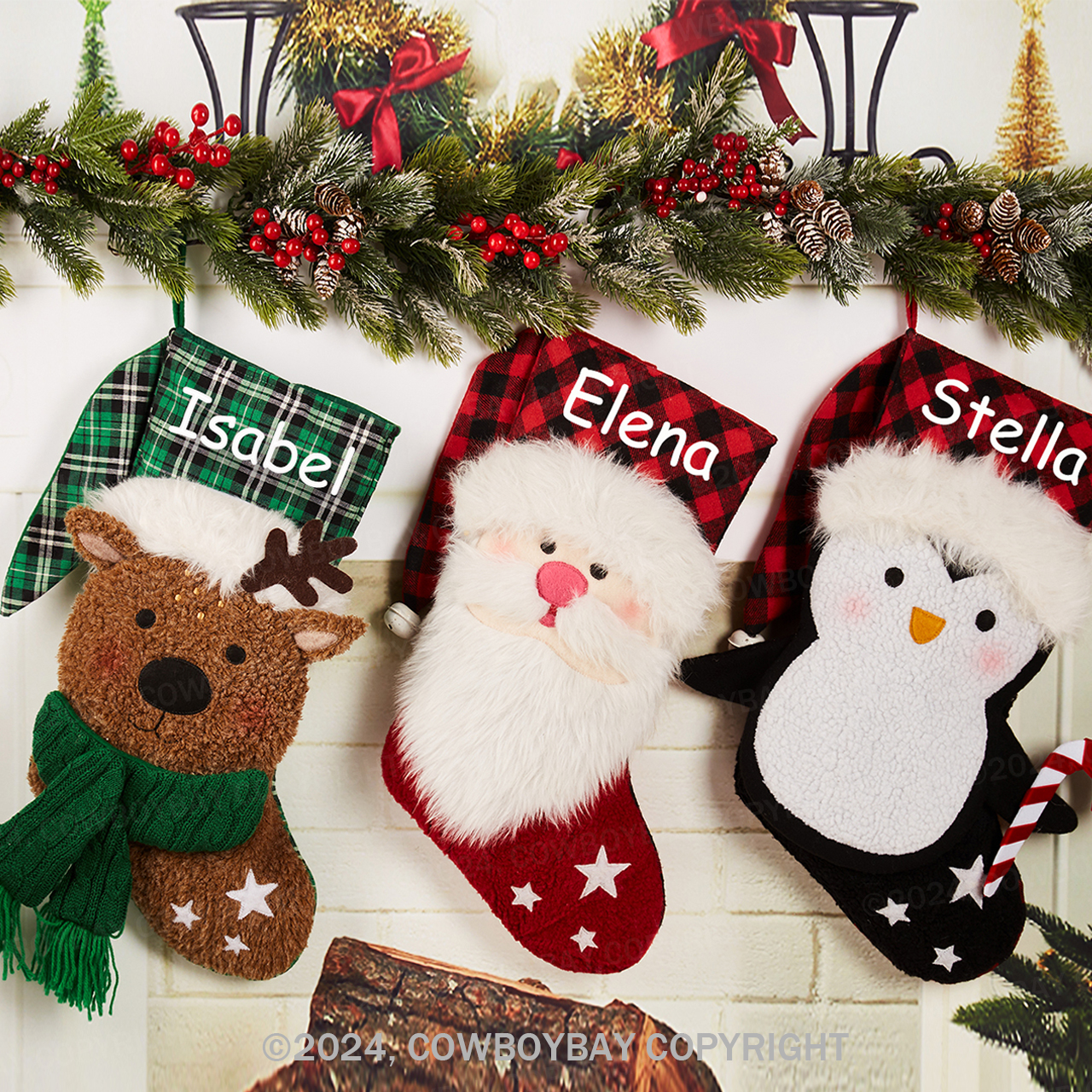 Personalized Name 3D Christmas Stocking