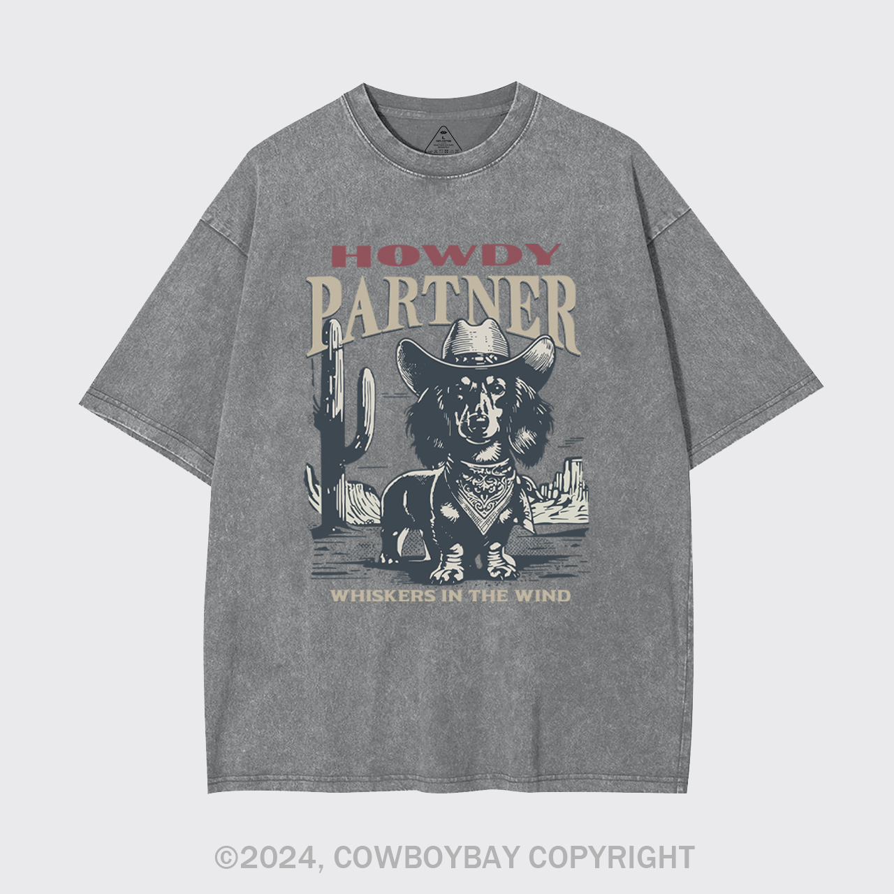 Howdy Partner Cowboy Dog Garment-dye Tees
