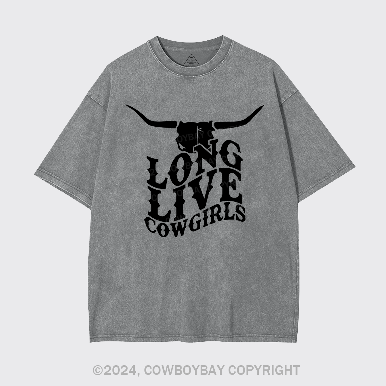 Cow Bull Long Live Cowgirls Garment-dye Tees