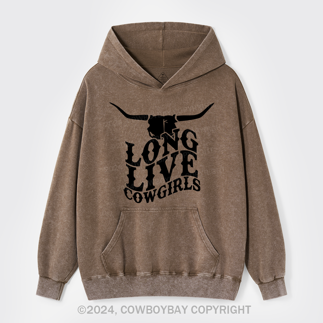 Cow Bull Long Live Cowgirls Garment-Dye Hoodies