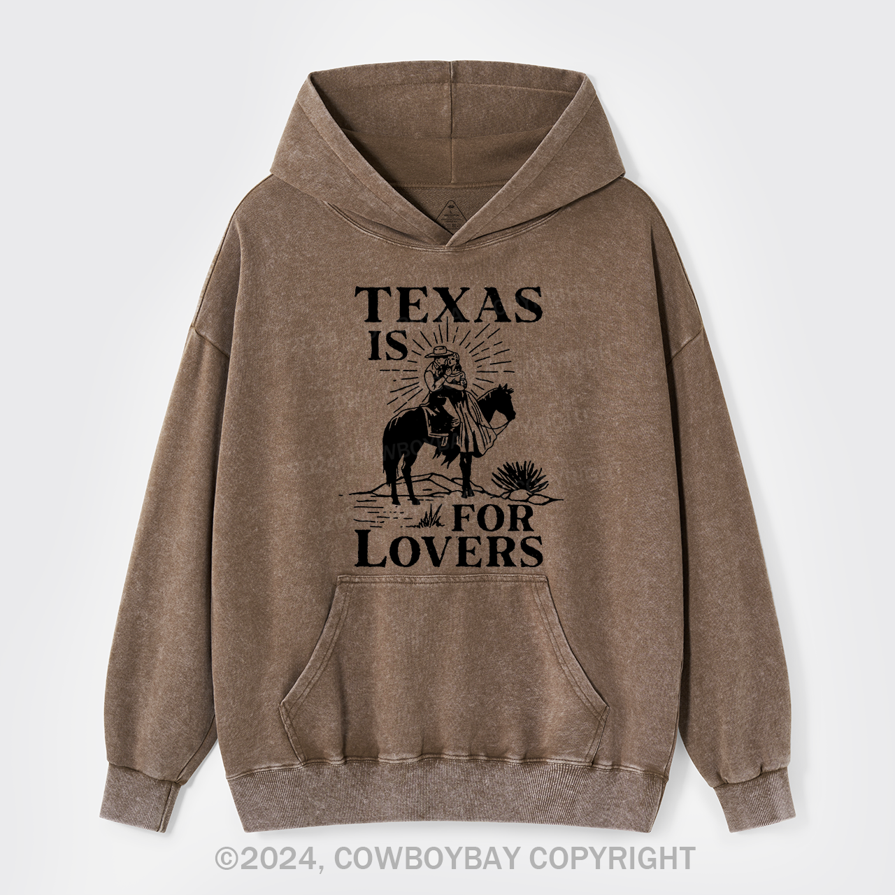 Texas Is For Lovers Giclée Fine Art Garment-Dye Hoodies