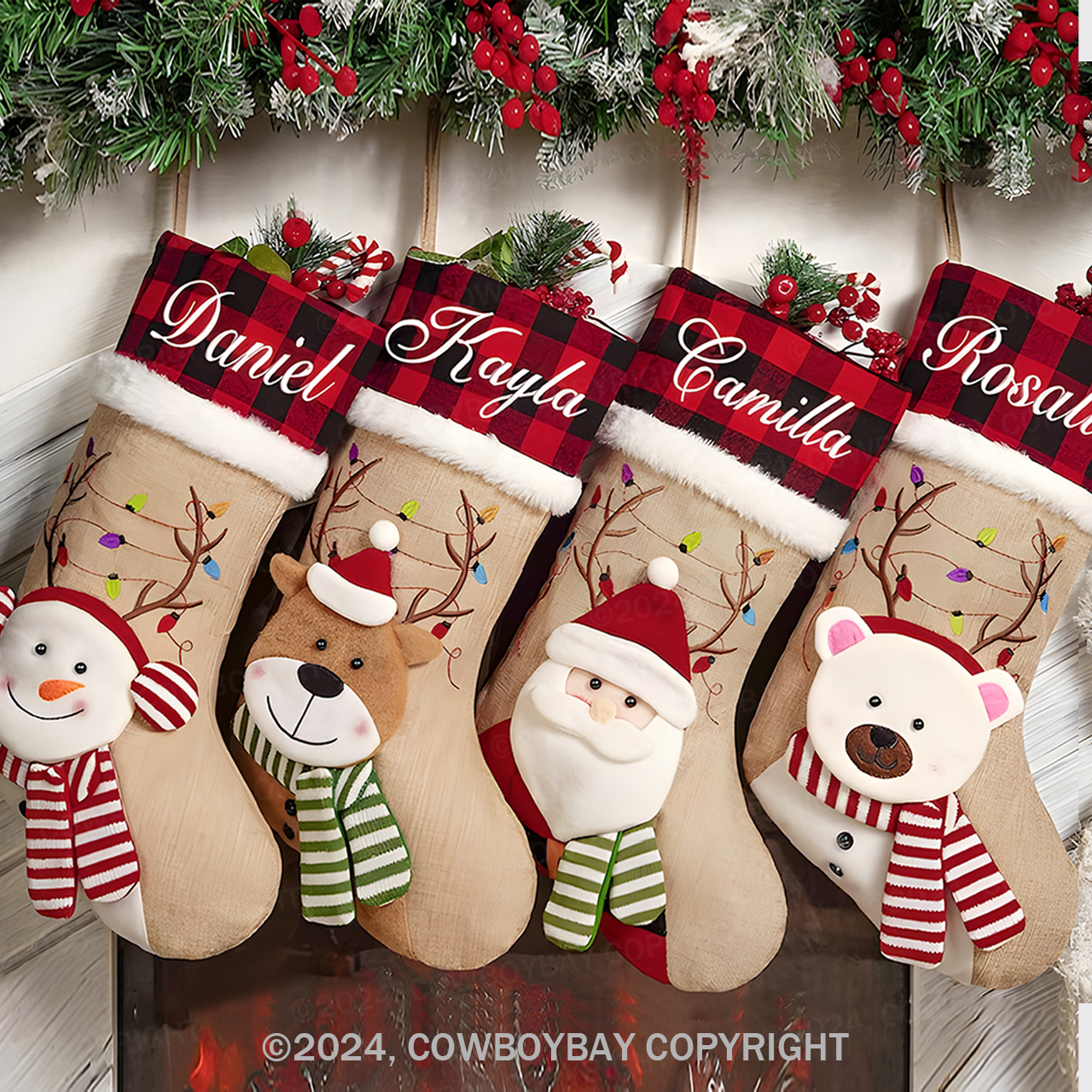 Personalized Name 3D Christmas Stockings
