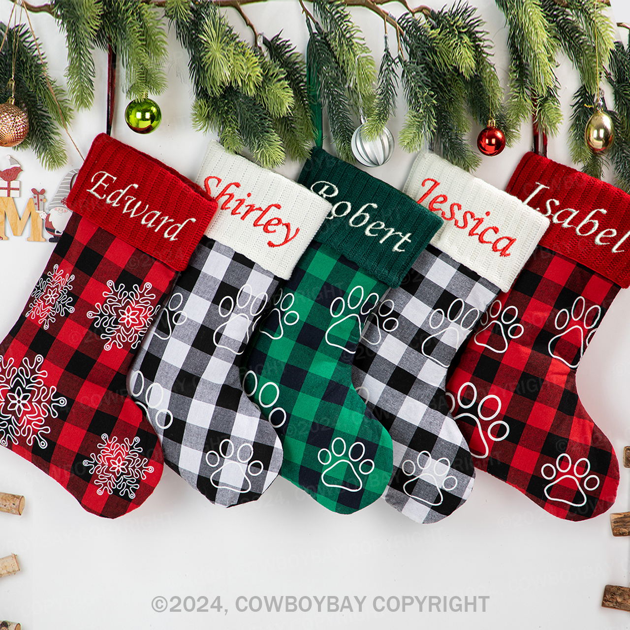 Personalized Name Pet Dog Christmas stockings