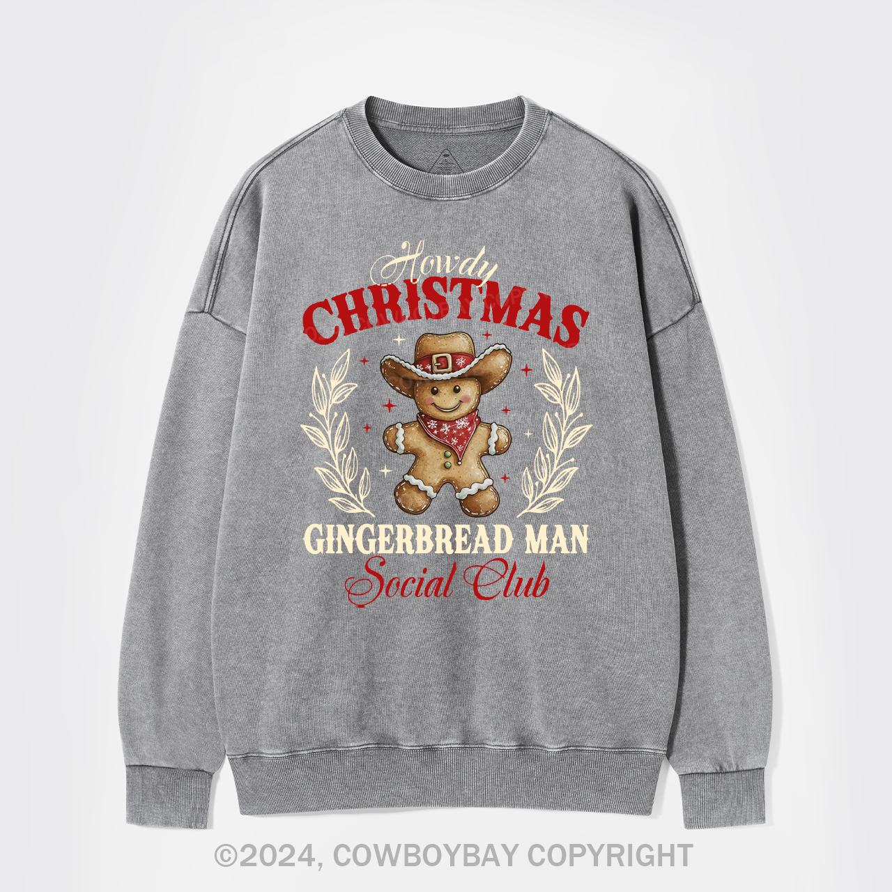 Howdy Christmas Season Washed Sweatshirts