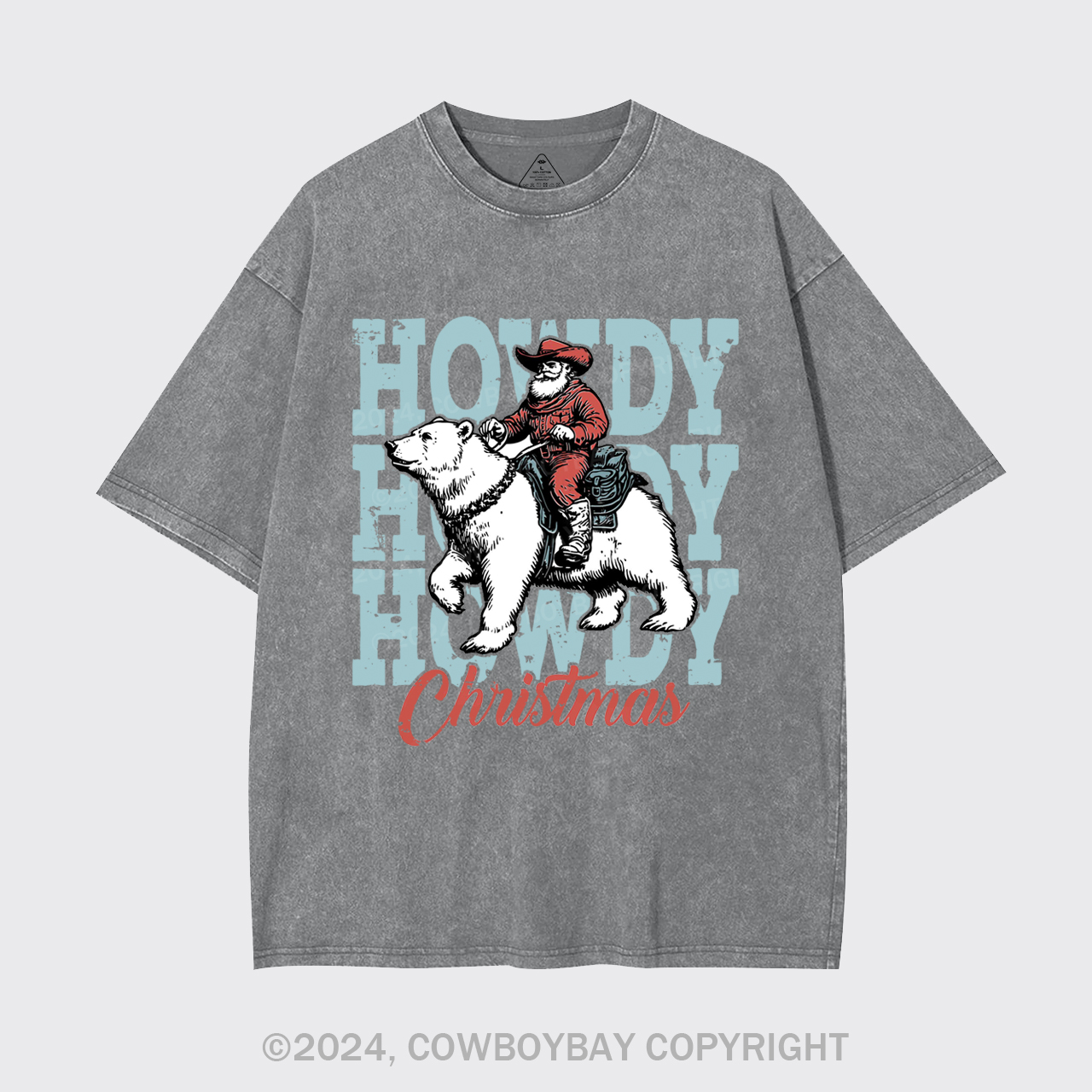 Santa Claus And Polar Bear Garment-dye Tees