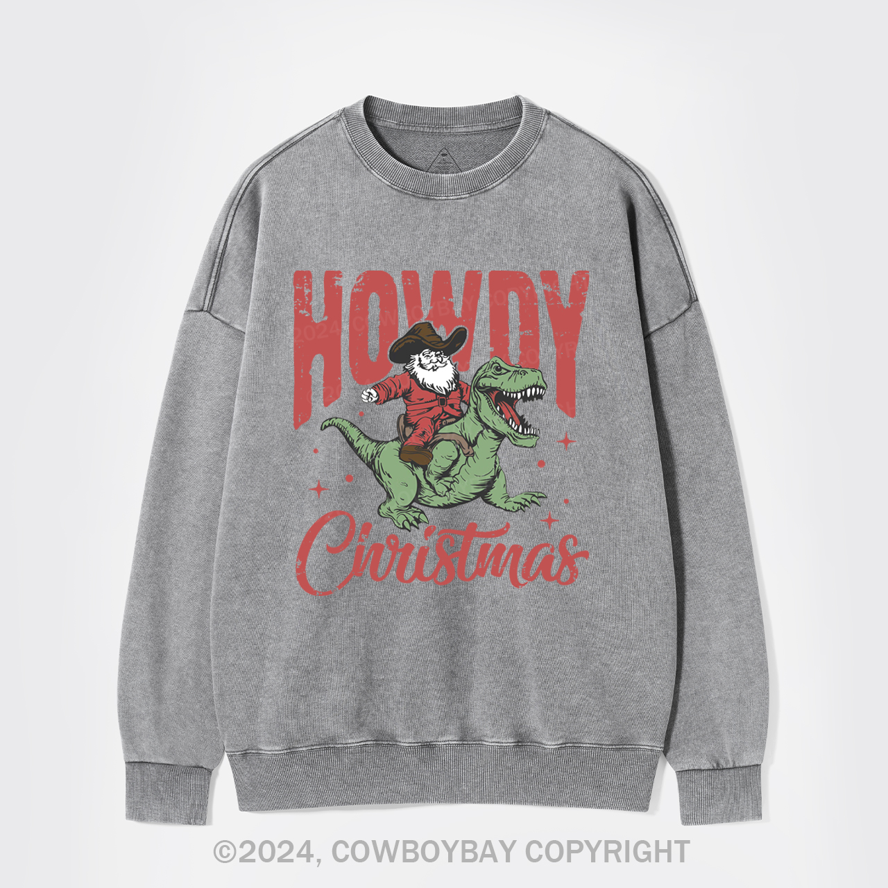 Retro Santa Claus Washed Sweatshirts