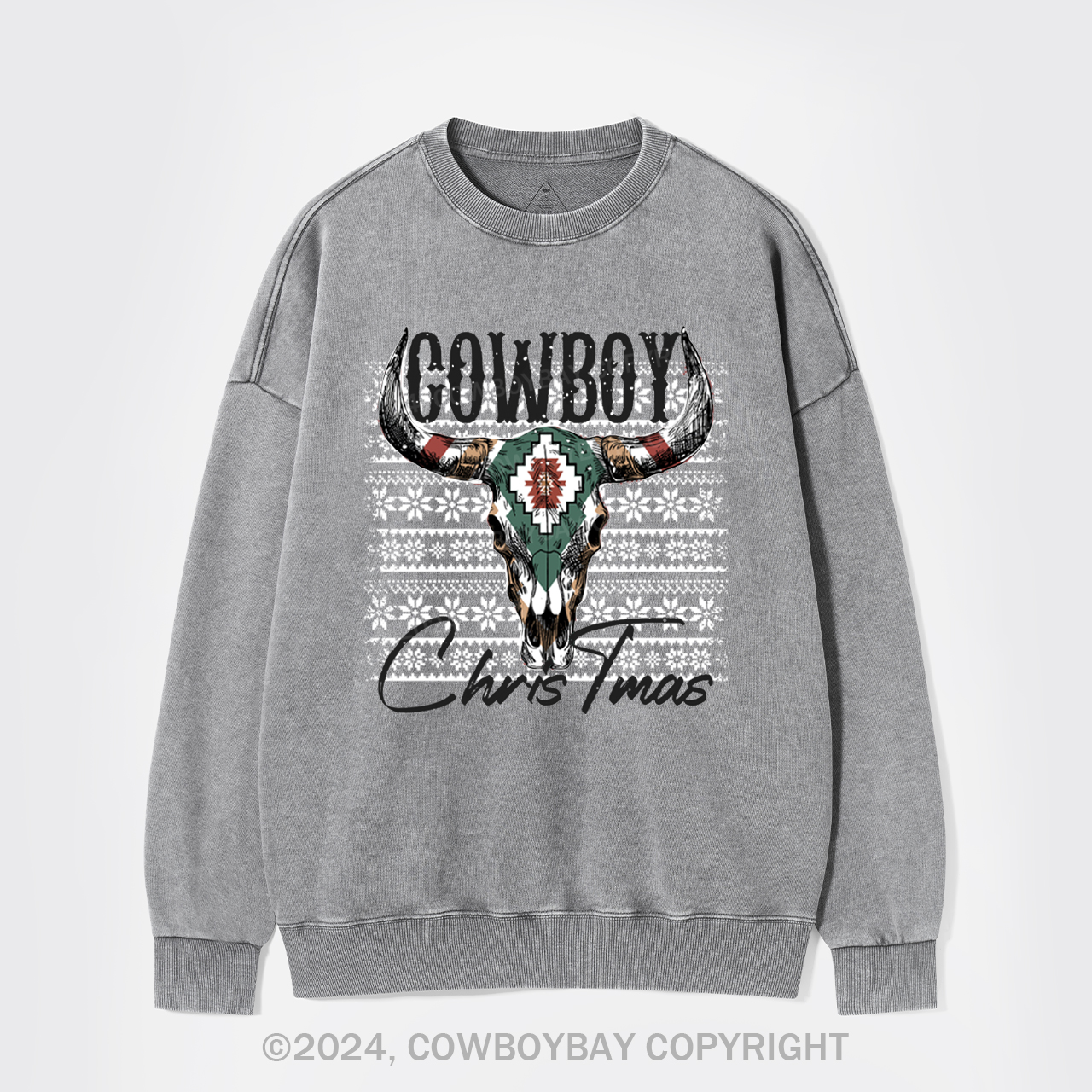 Cowboy Christmas Washed Sweatshirts