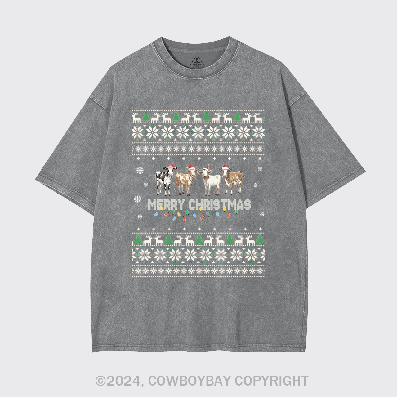 Christmas Cow Garment-dye Tees