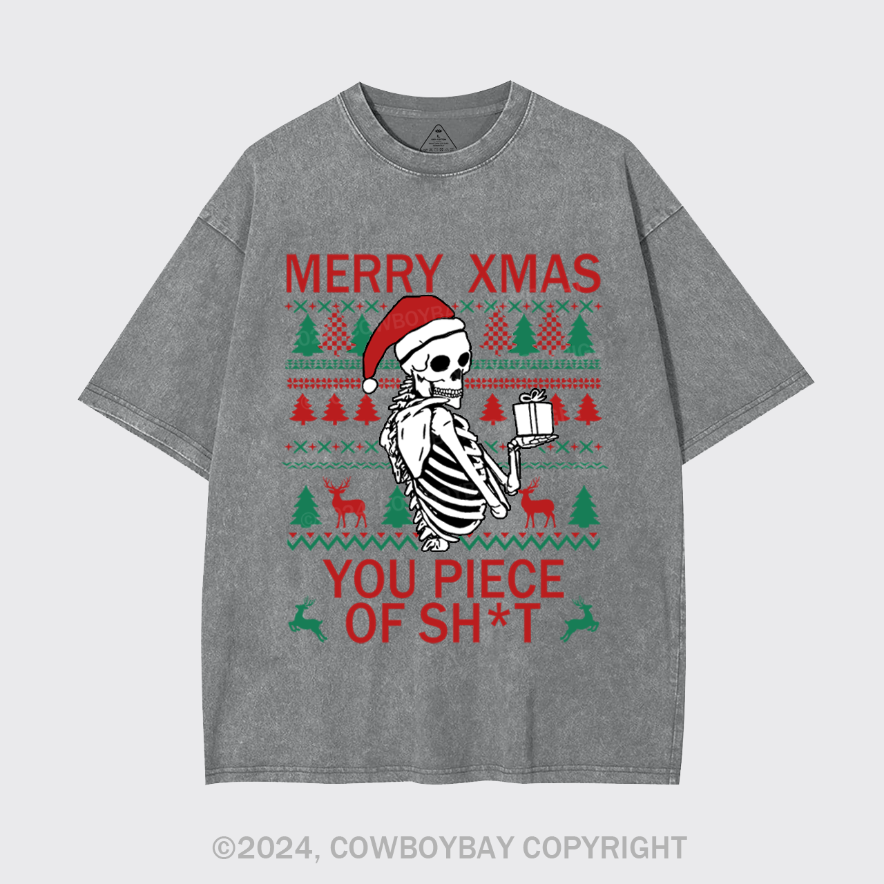 Merry Xmas You Piece Of Sh*t Garment-dye Tees