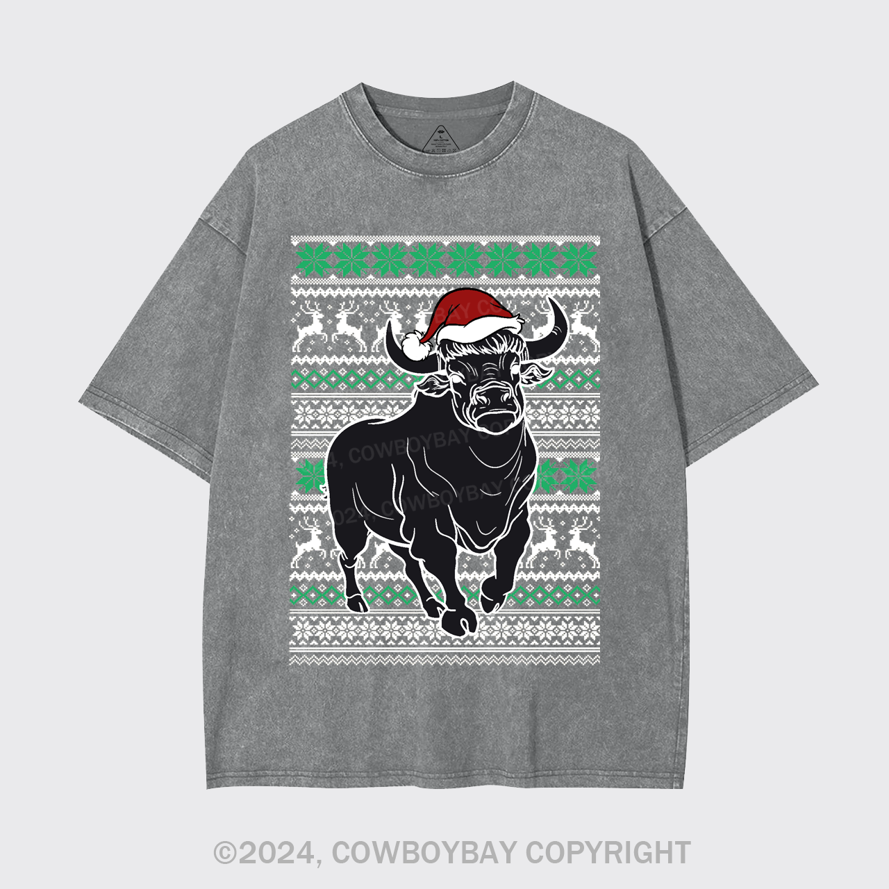 Cow Santa Garment-dye Tees