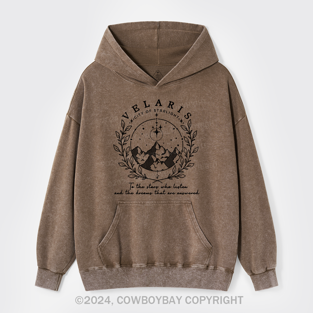 Velaris City Of Starlight Western Cowboy Garment-Dye Hoodies