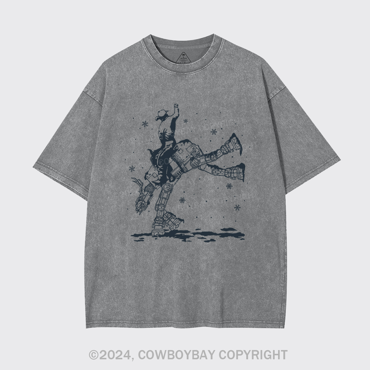 Christmas Star Rodeo At Cowboy Garment-dye Tees