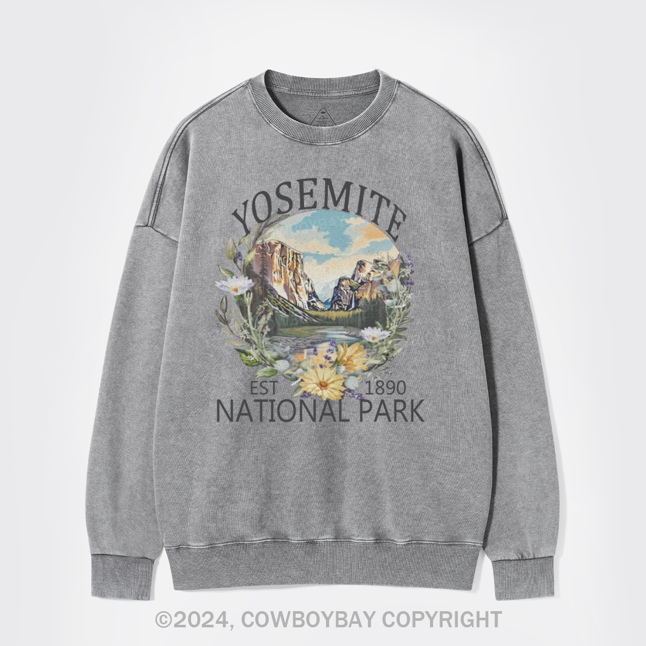 Cute Floral National Park Washed Sweatshirts