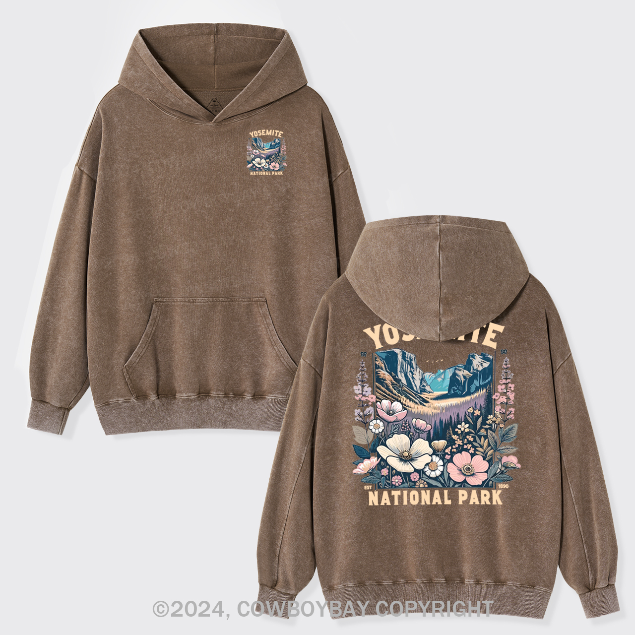 Yosemite National Park Wildflower Garment-Dye Hoodies