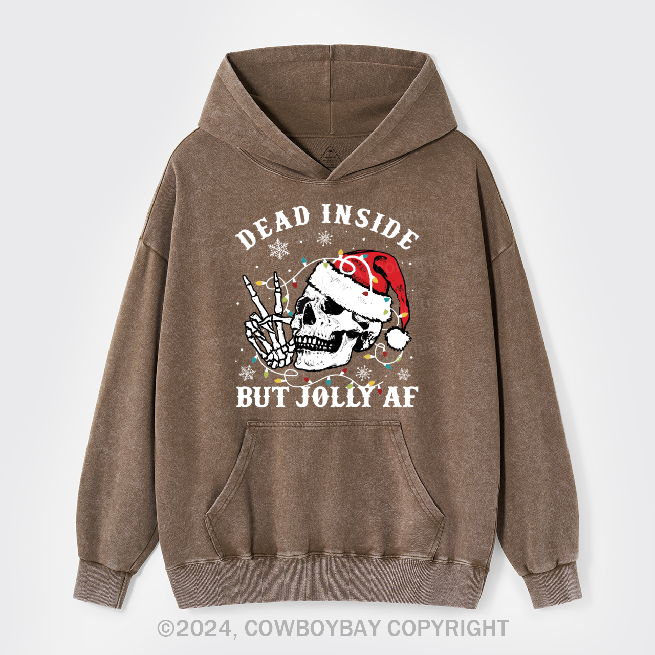 Skeleton Christmas Garment-Dye Hoodies
