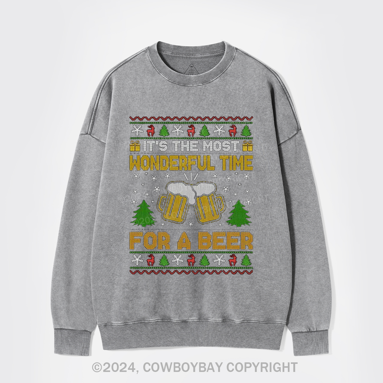 It's The Most Wonderful Time For A Beer Washed Sweatshirts