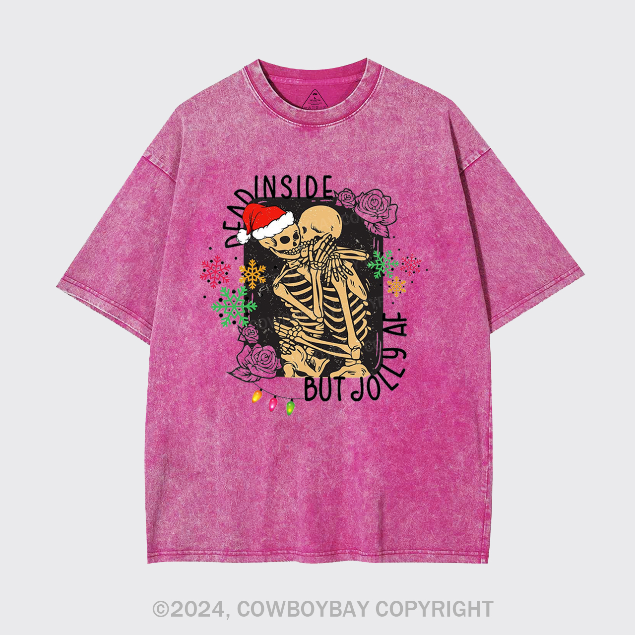 Dead Inside Skeleton Garment-dye Tees