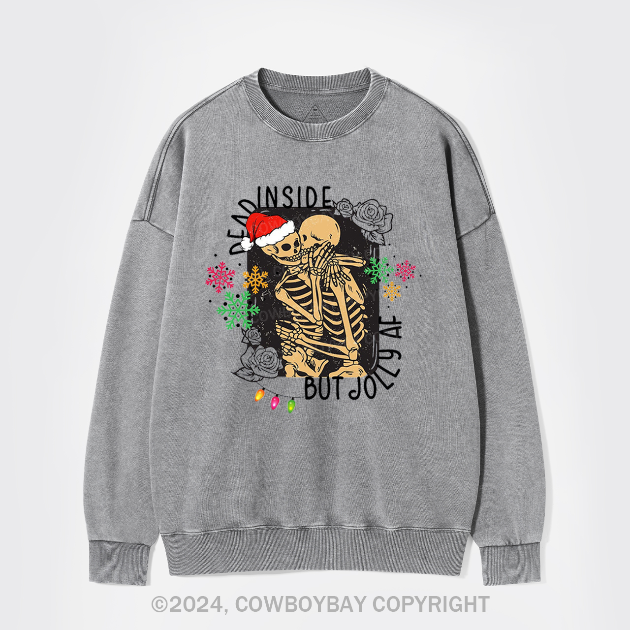 Dead Inside Skeleton Washed Sweatshirts