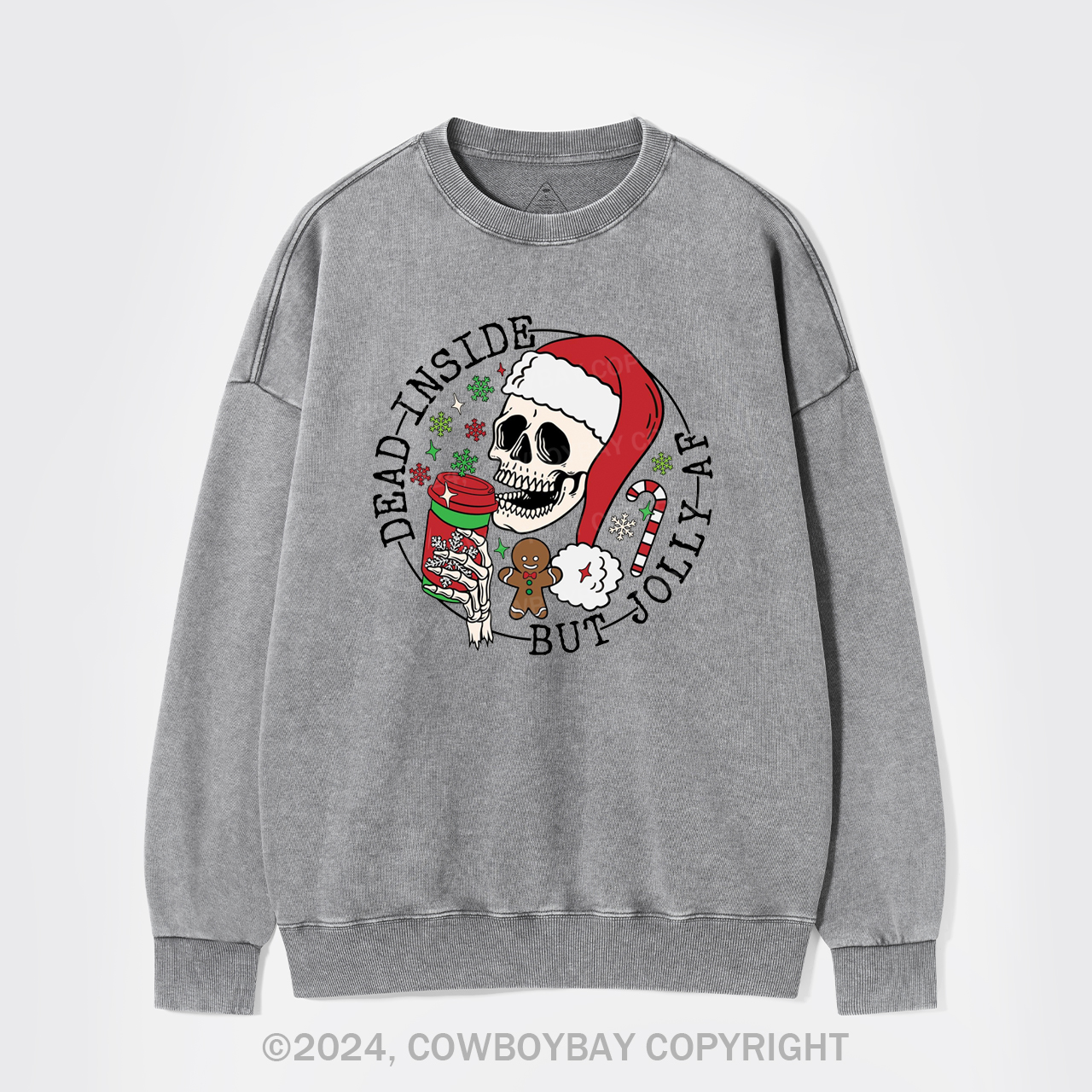 Holiday Spirit, Santa Washed Sweatshirts
