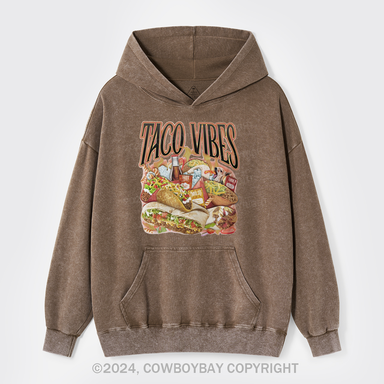 Taco Vibes Garment-Dye Hoodies