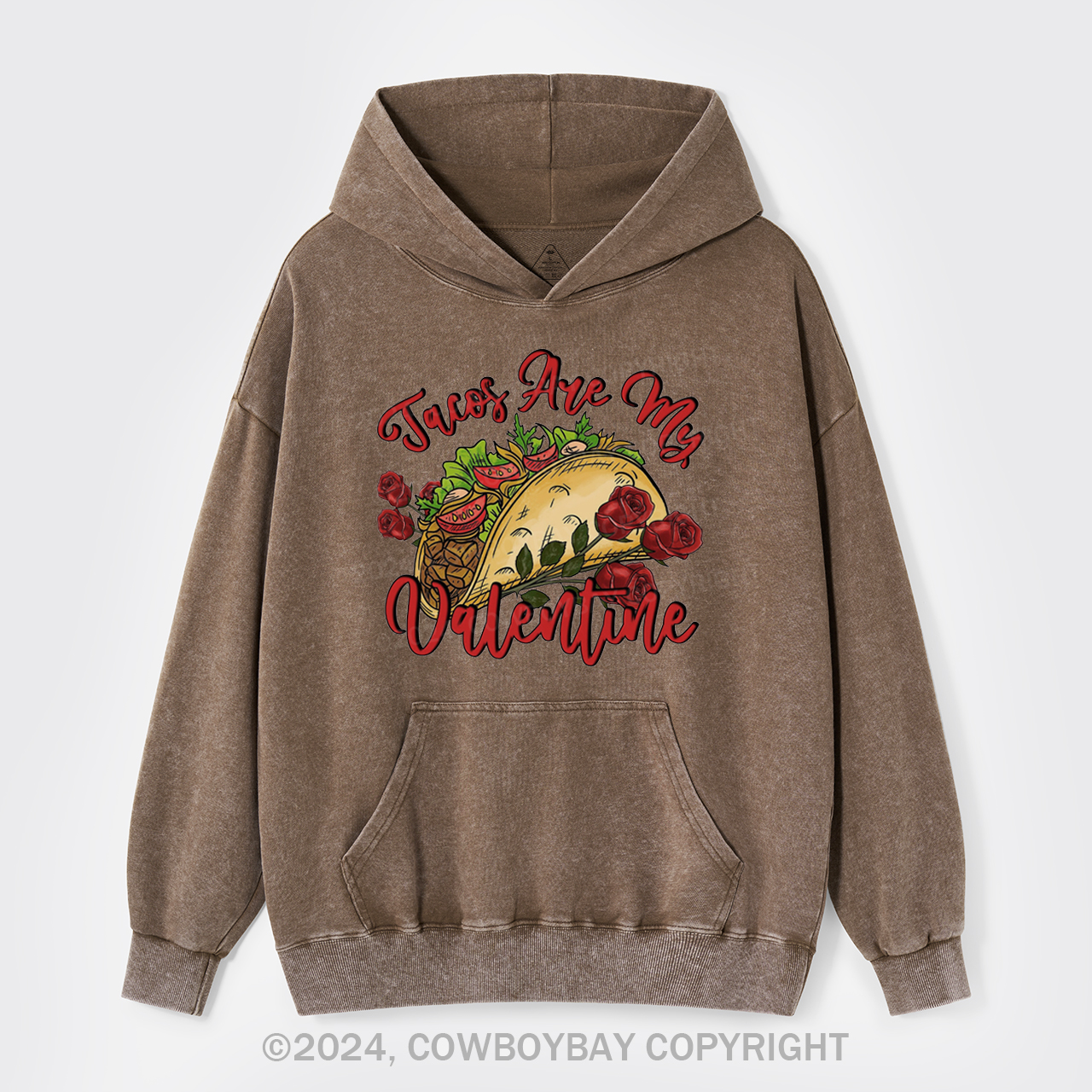 I'm Into Fitness, Fitness Taco In My Mouth Garment-Dye Hoodies