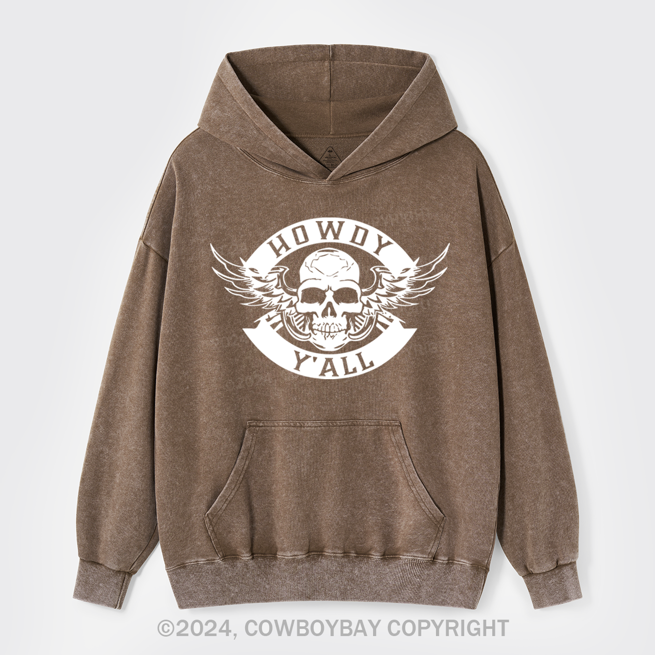 Howdy Y'all Logo Garment-Dye Hoodies