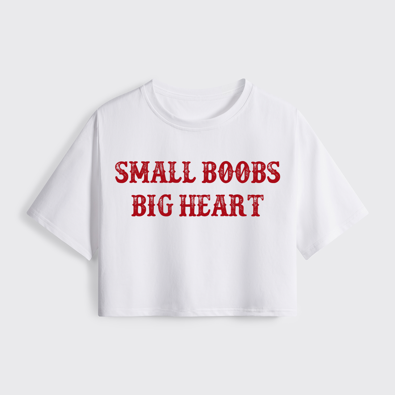 Small Boobs Big Heart Cropped Boxy Tee
