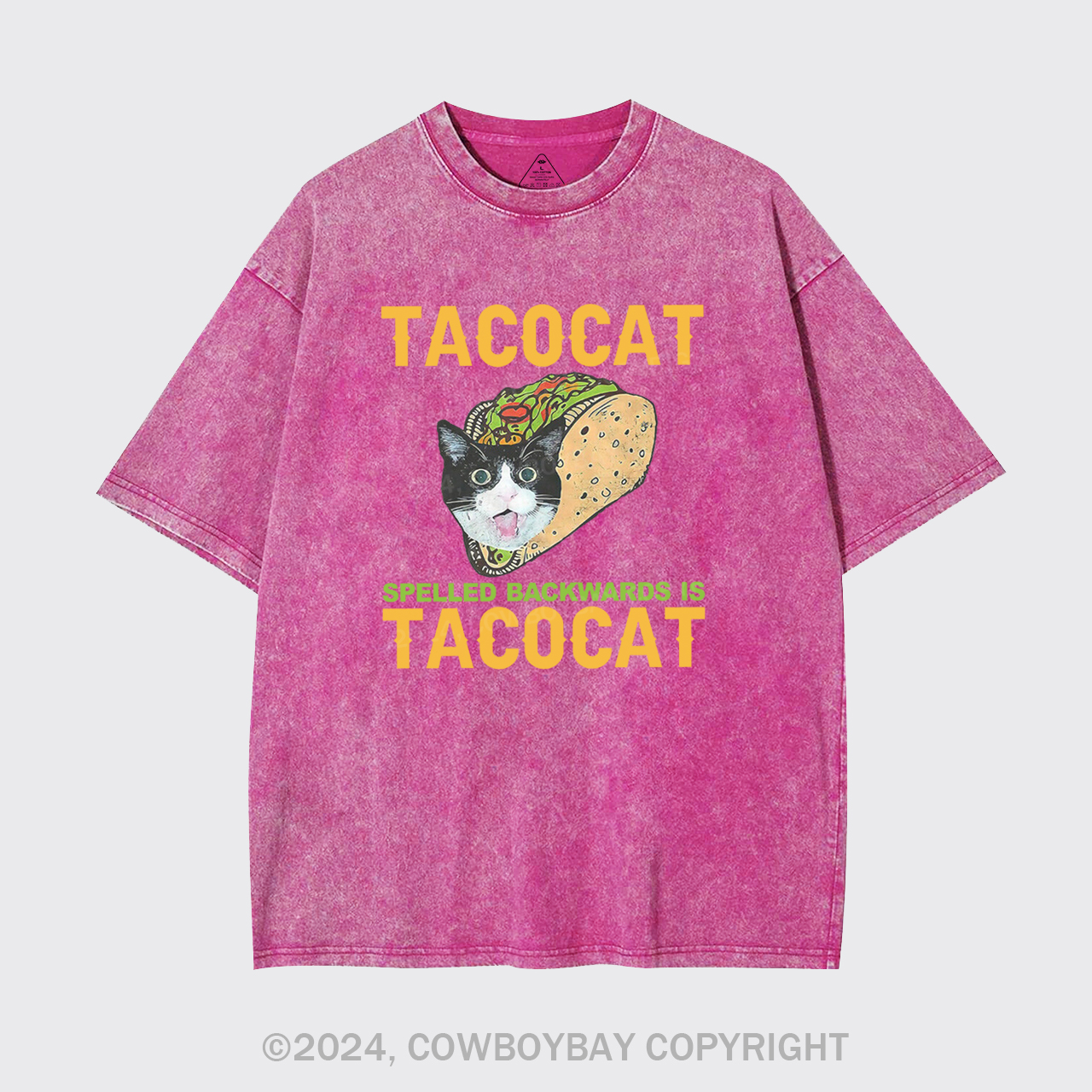 Tacocat Spelled Backwards Is Tacocat Garment-dye Tees