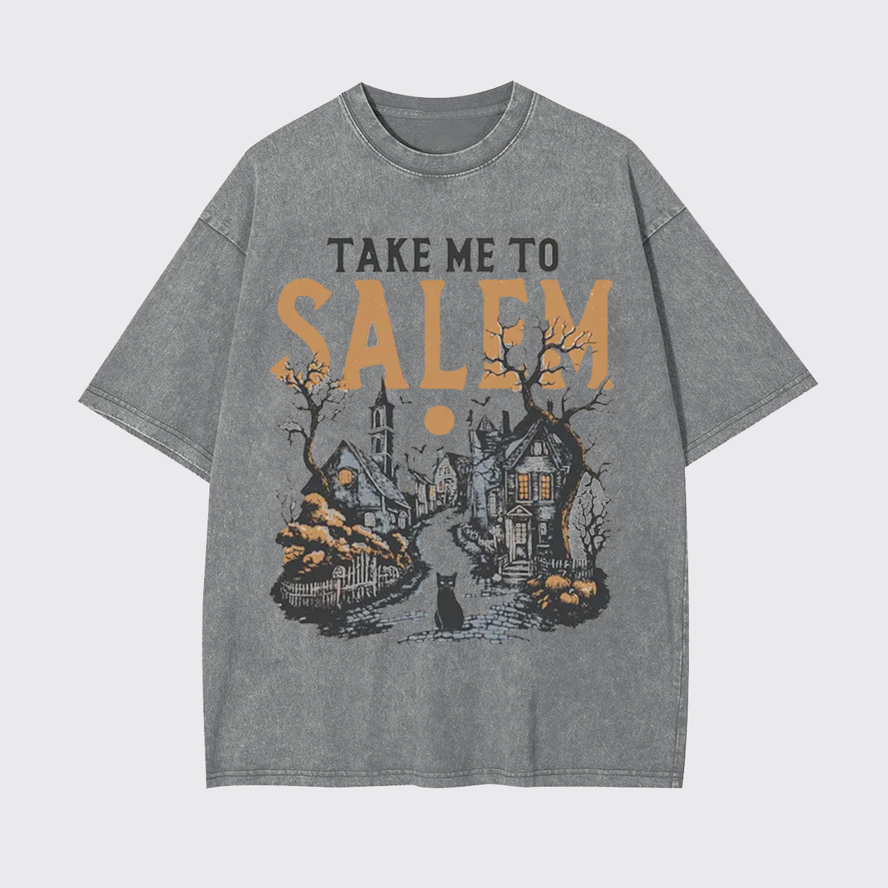 Take Me To Salem Halloween Garment-dye Tees