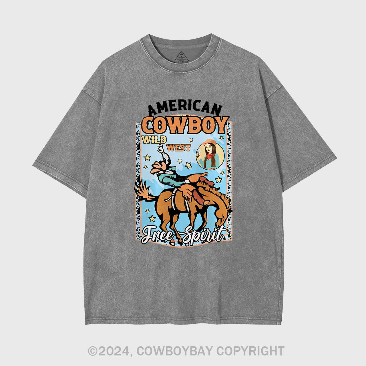 American Cowboy Wild West Garment-dye Tees