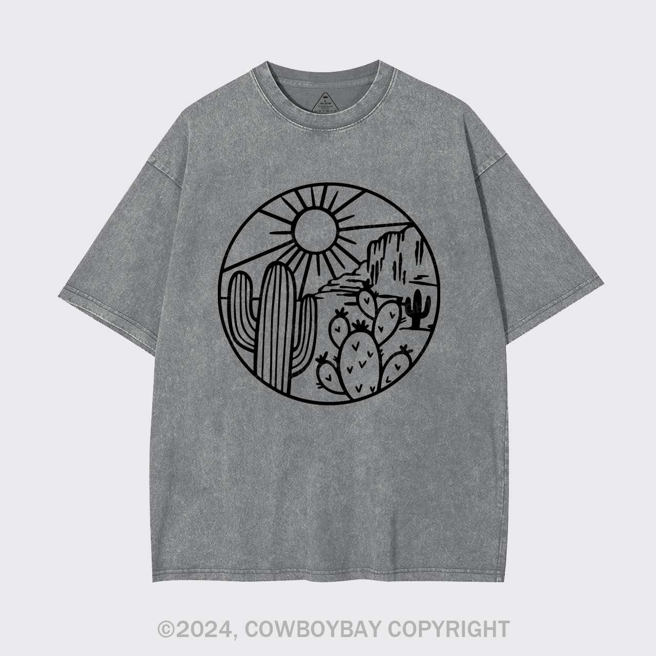 Desert Cactus Adventure Cowboy Garment-dye Tees