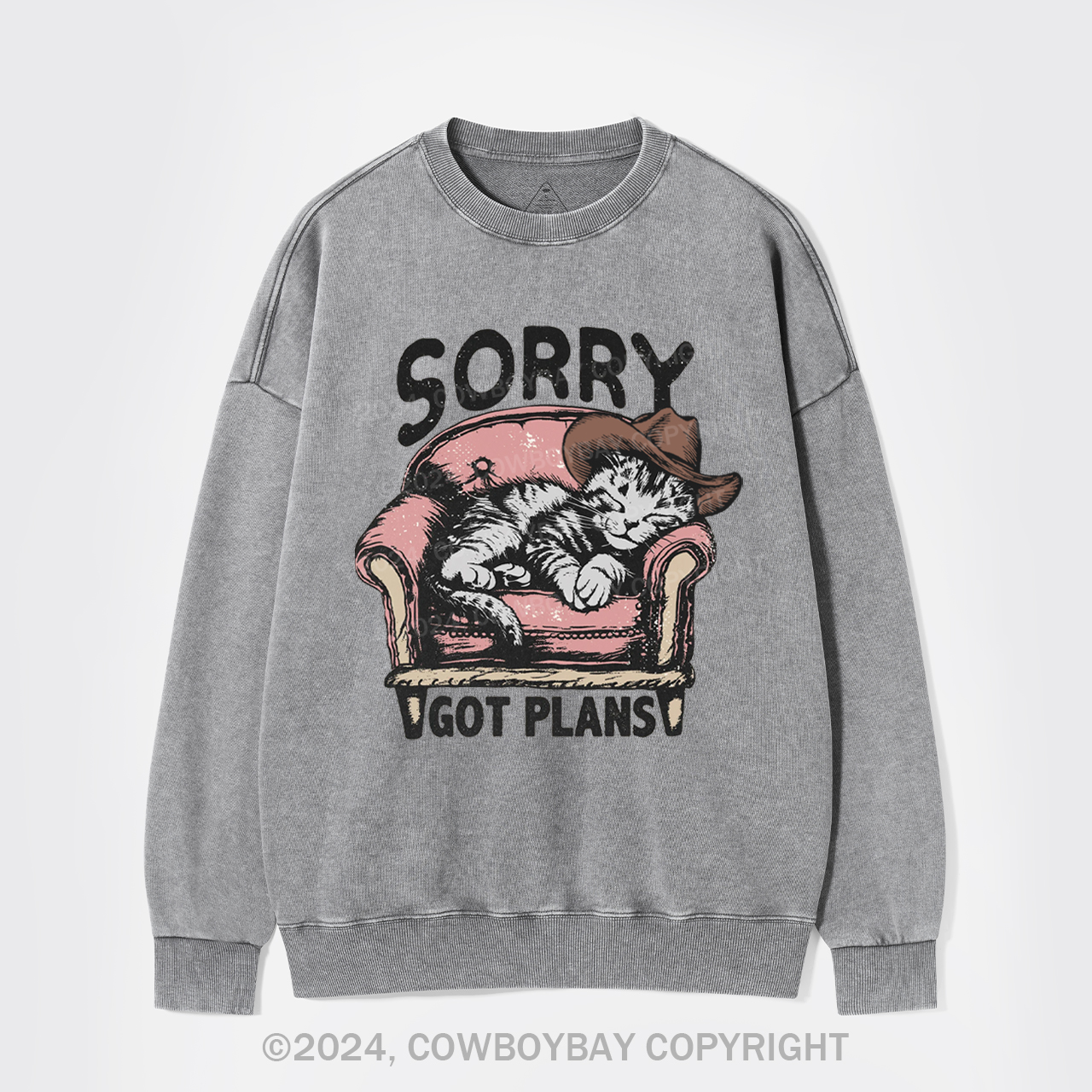 Sorry Got Plans Washed Sweatshirts
