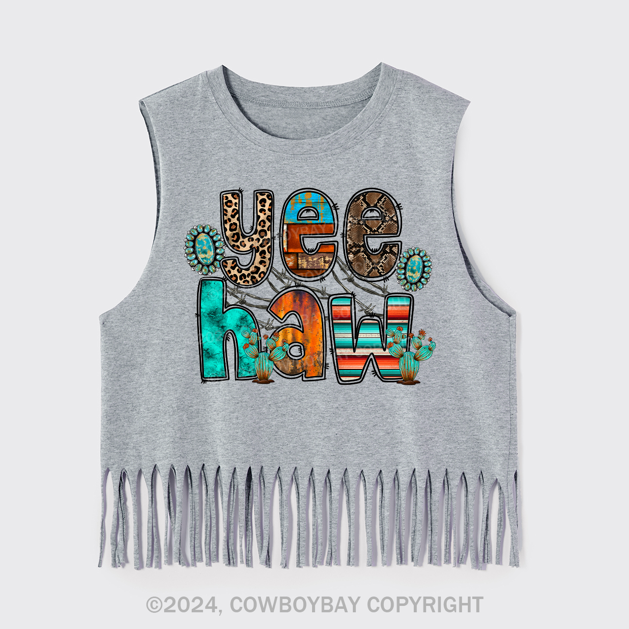 Yeehaw Style Cowgirl Fringe Tank