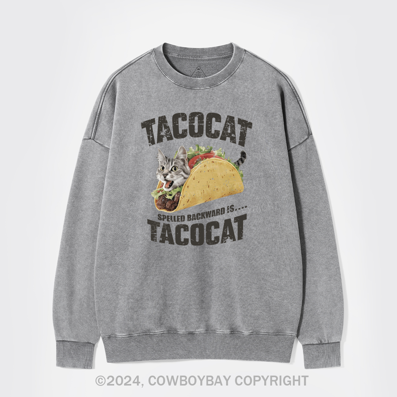 Humorous Foodie Washed Sweatshirts