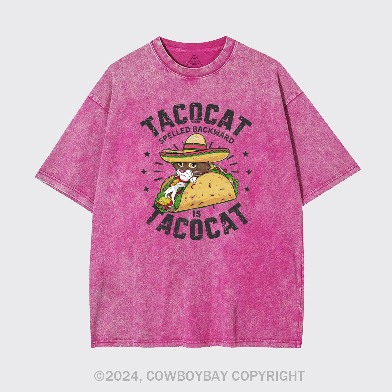 Tacocat Spelled Backward Is Tacocat Garment-dye Tees