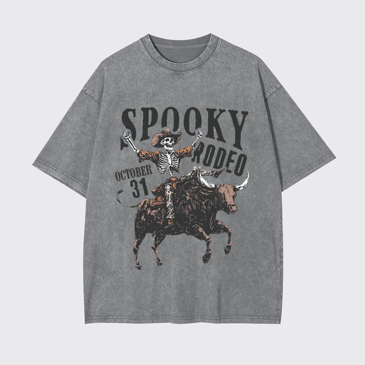 Retro Halloween Spooky Rodeo Garment-dye Tees