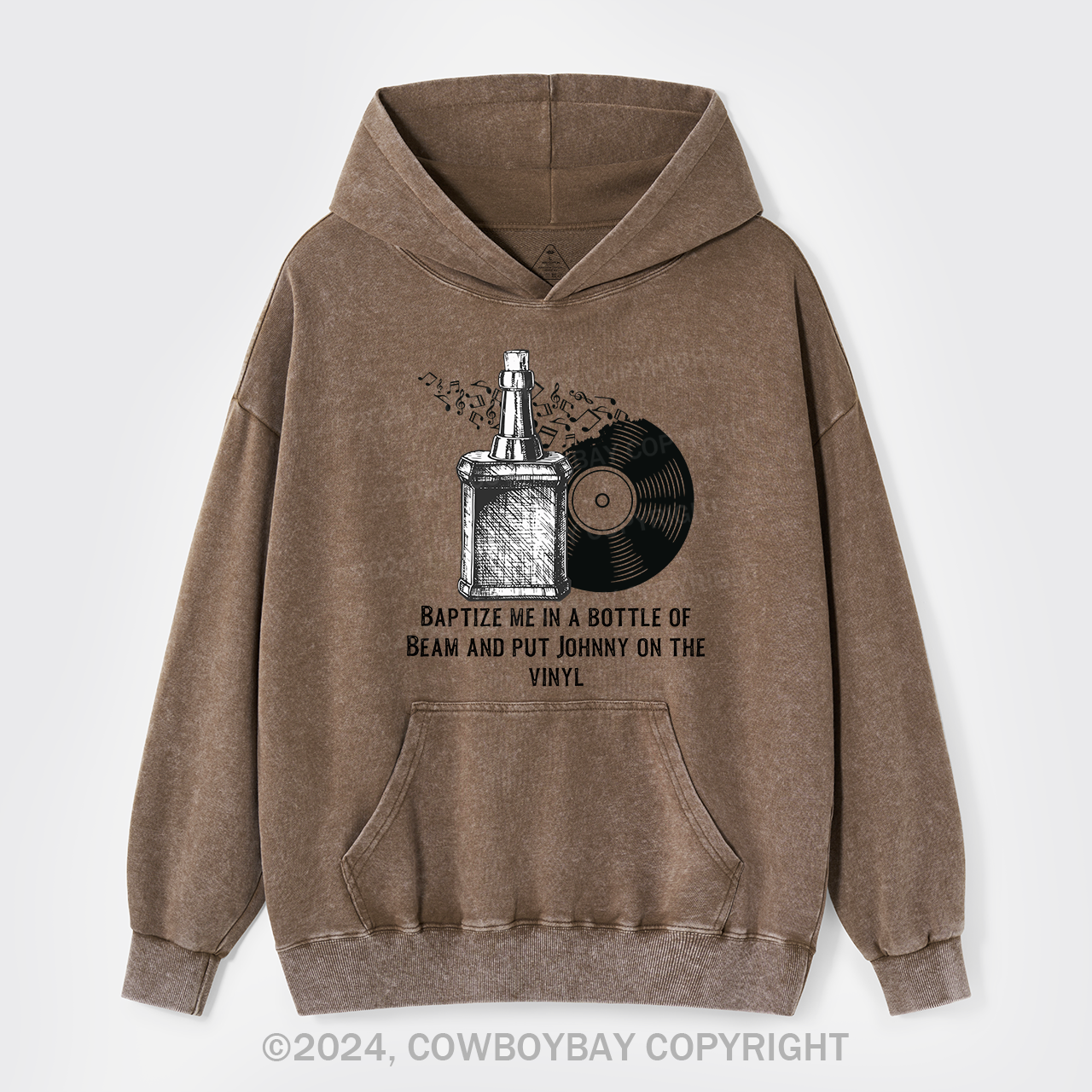 Bourbon Something In The Orange Garment-Dye Hoodies