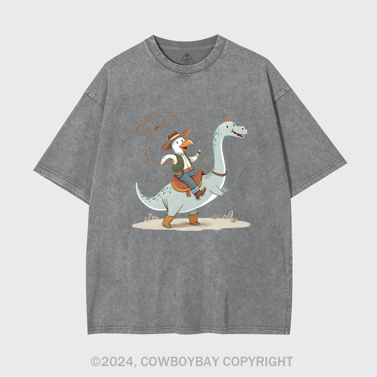 The Dinosaur Wanted To Be A Cowboy Garment-dye Tees