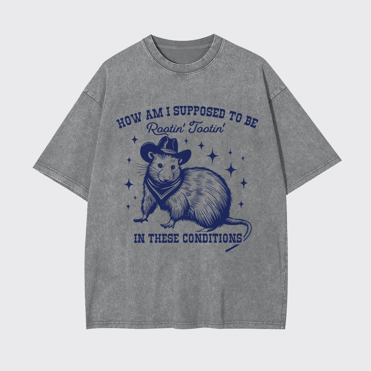 Funny Cowboy Opossum Garment-dye Tees