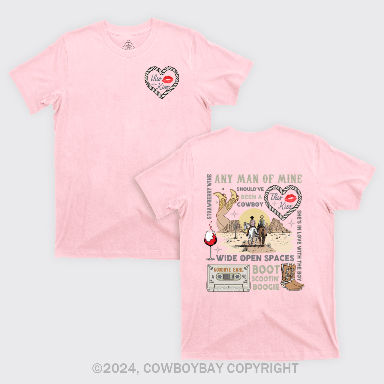 90s Country Music Any Man of Mine Valentine T-Shirts