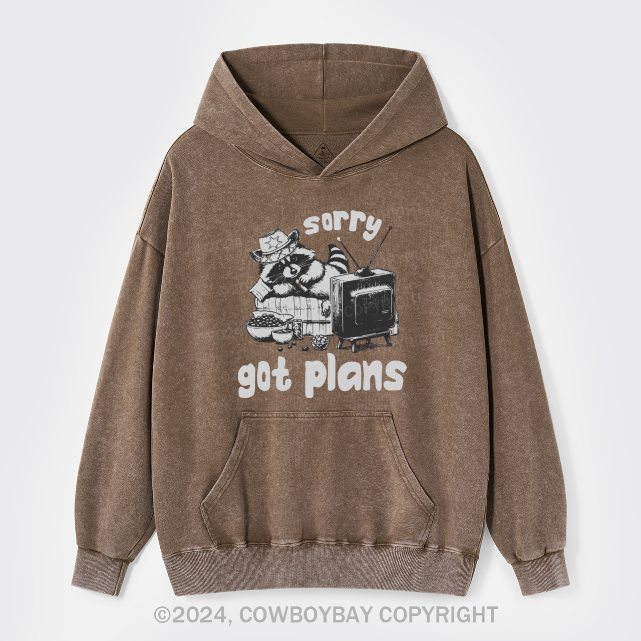 Sorry Got Plans Garment-Dye Hoodies